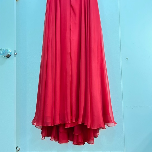 Mac Duggal 65489 Embellished Beaded Bodice Chiffon Gown